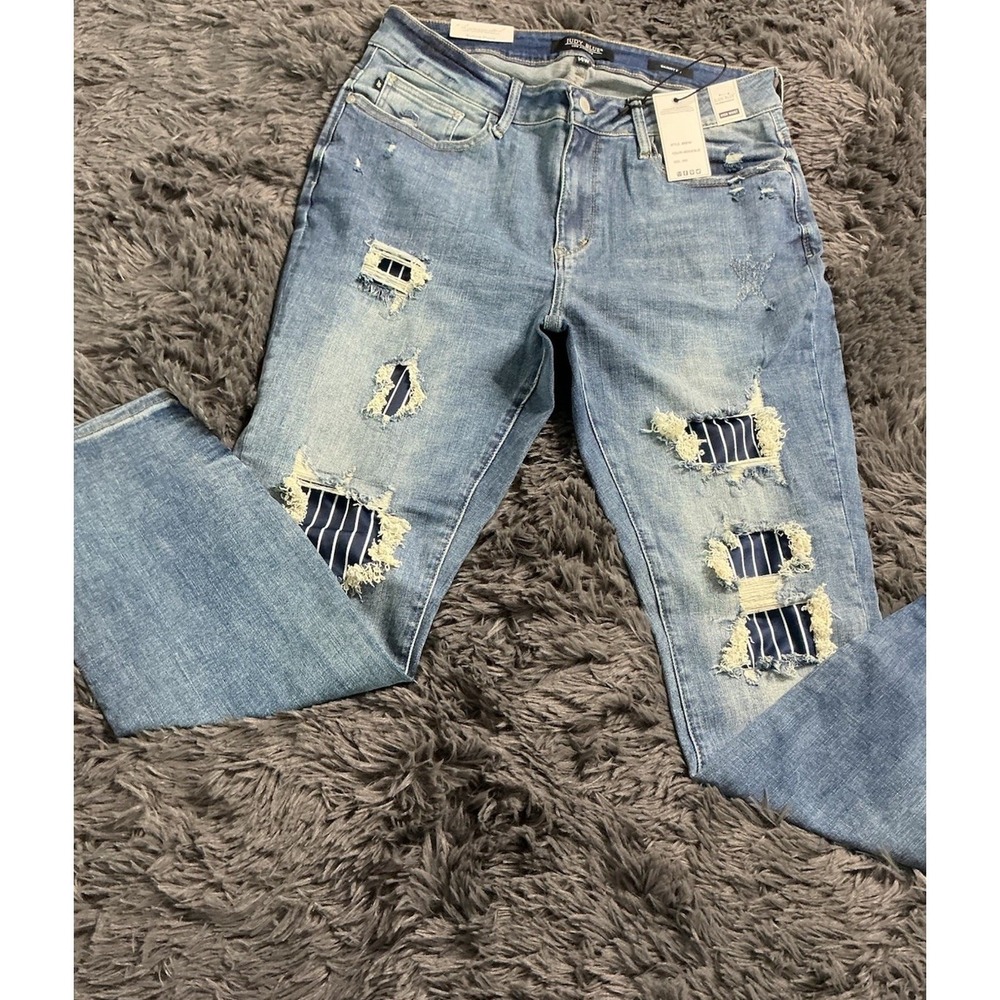 Women's Judy Blue 14w High Waist Skinny Fit Distressed Jeans New With Tags
